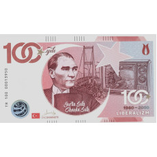 One Banknote 100 jaar Turkse Republiek 1980 - 2000 - Türkiye Cumhuriyeti'nin 100 yılı 1980 - 2000